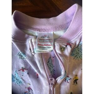 Hanna Andersson Organic Cotton Ice Skating Scene Zip-Up Baby Pajamas